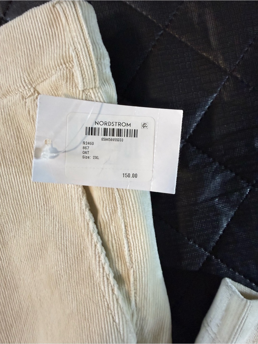 Redvanly Collins Pull-On Corduroy Golf Pants Oat XXL 32” Inseam - Picture 4 of 10